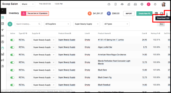 easy csv editor for inventory managment